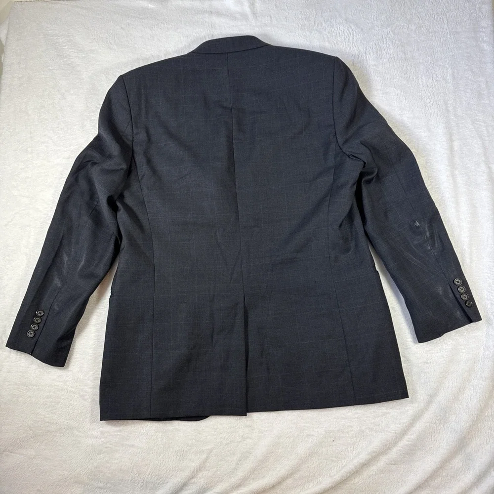 Ralph Lauren Dark Blue Sports Jacket‎ 100% Wool Union Made Canada Vintage 42L